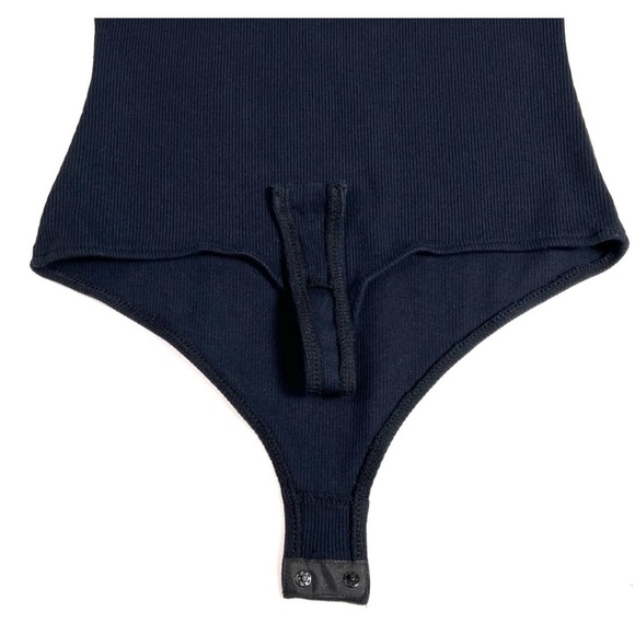 Intimately by Free People FP Brexley Ribbed Thong Bodysuit Black Size Small - Picture 12 of 14
